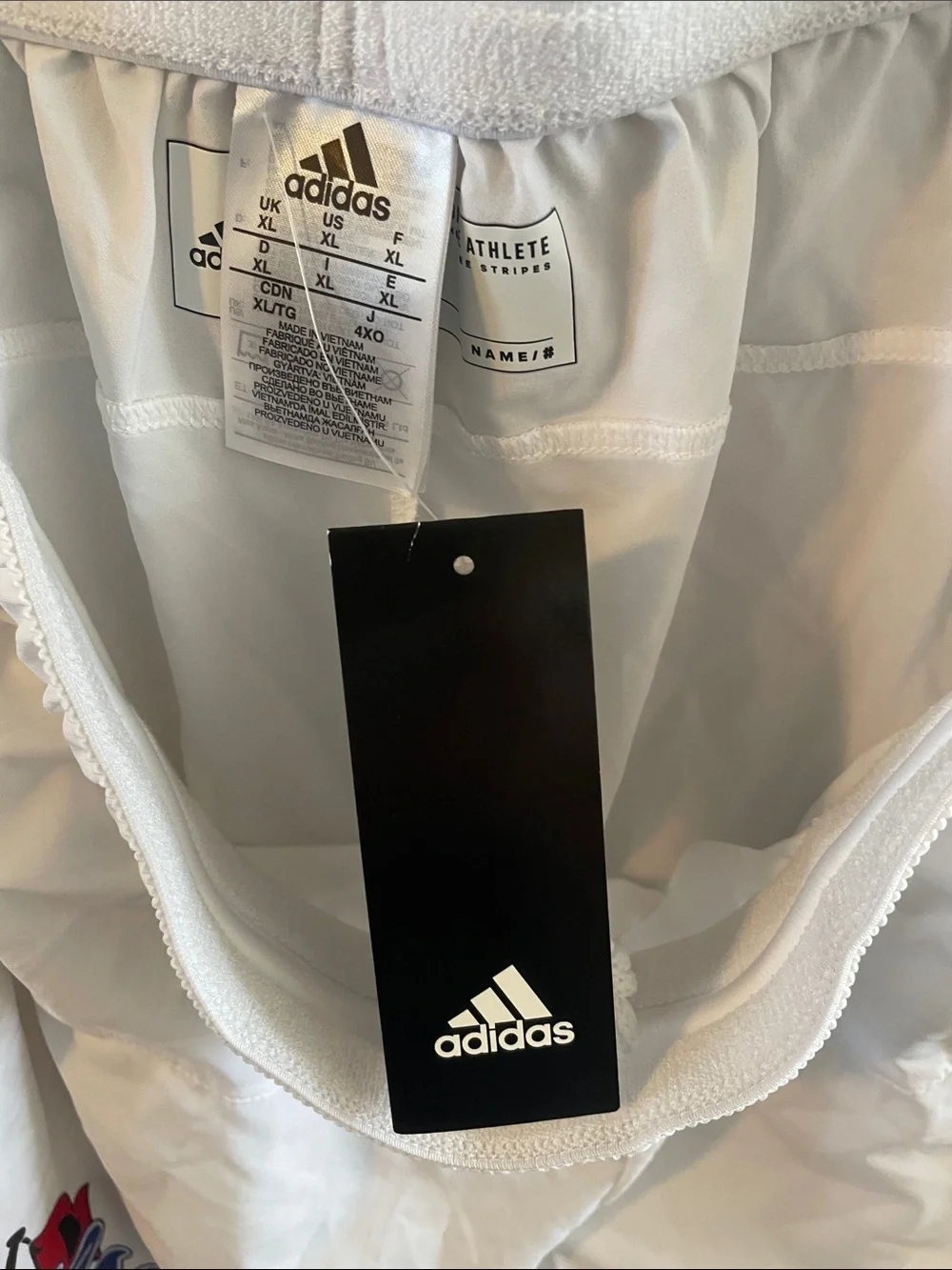 adidas White Tulsa Logo Athletic Shorts